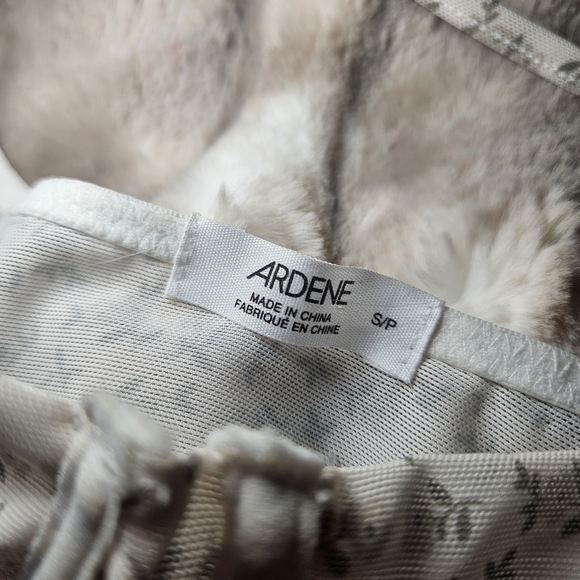 Ardene White, Cream And Pale Green Sheer Floral Open Back Bustier - Picture 5 of 5